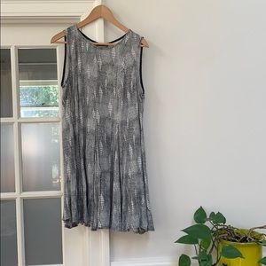 nooworks louise dress, black and white snake skin